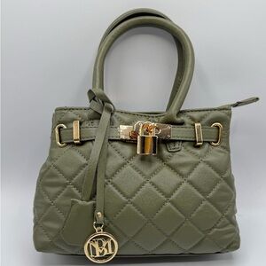 Badgley Mischka Small Quilted
Tote with Front Lock